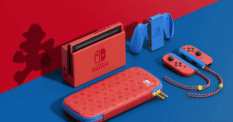 Nintendo Switch Mario edition Red and Blue console