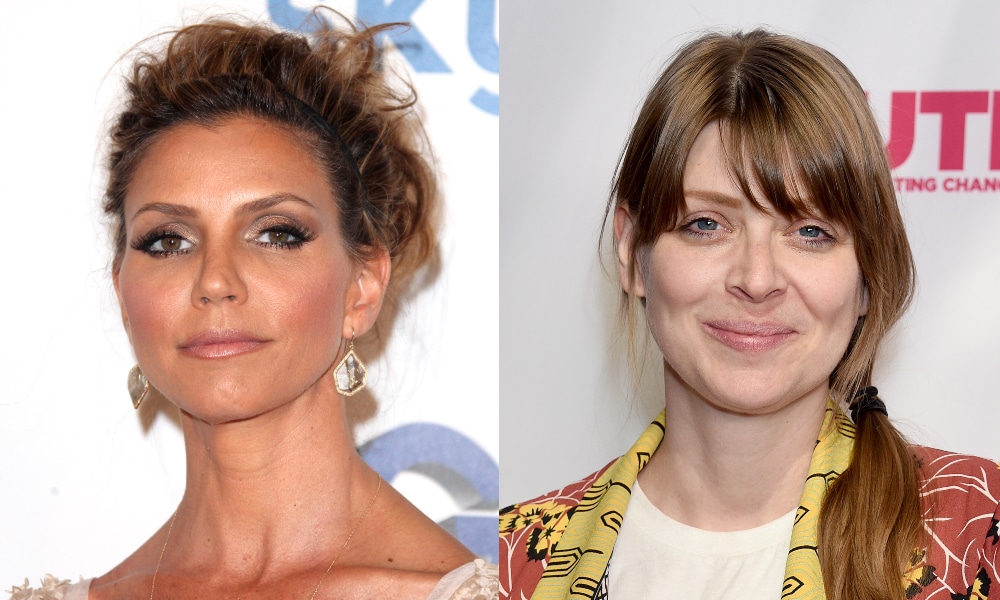 Headshots of Charisma Carpenter and Amber Benson smiling to the camera on the red carpet