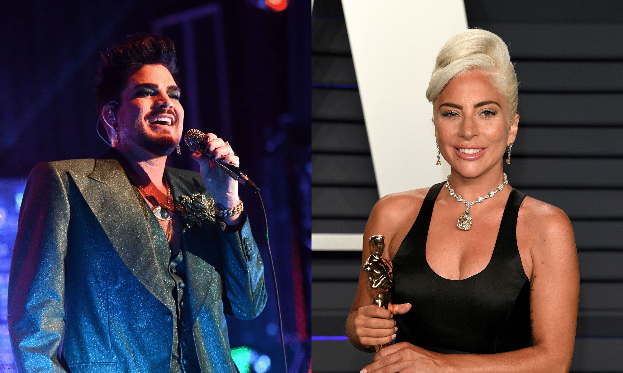 Adam Lambert and Lady Gaga have worked together before, performing together on Lambert's tour with Queen. (Getty)