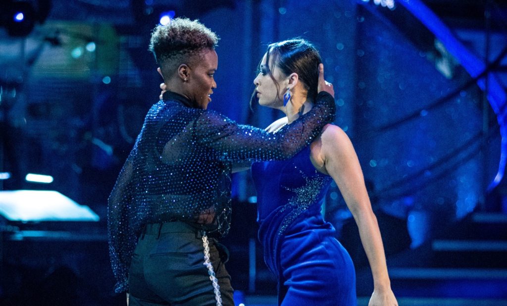 Nicola Adams and Katya Jones, the first-ever same-sex dance partners to perform on Strictly Come Dancing