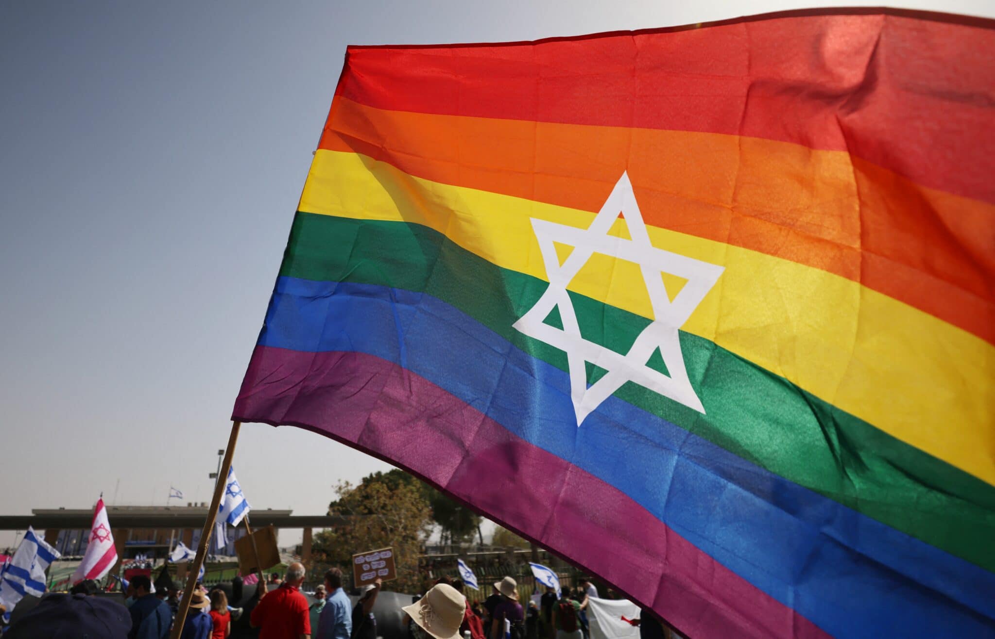 LGBT+ protesters in Jerusalem