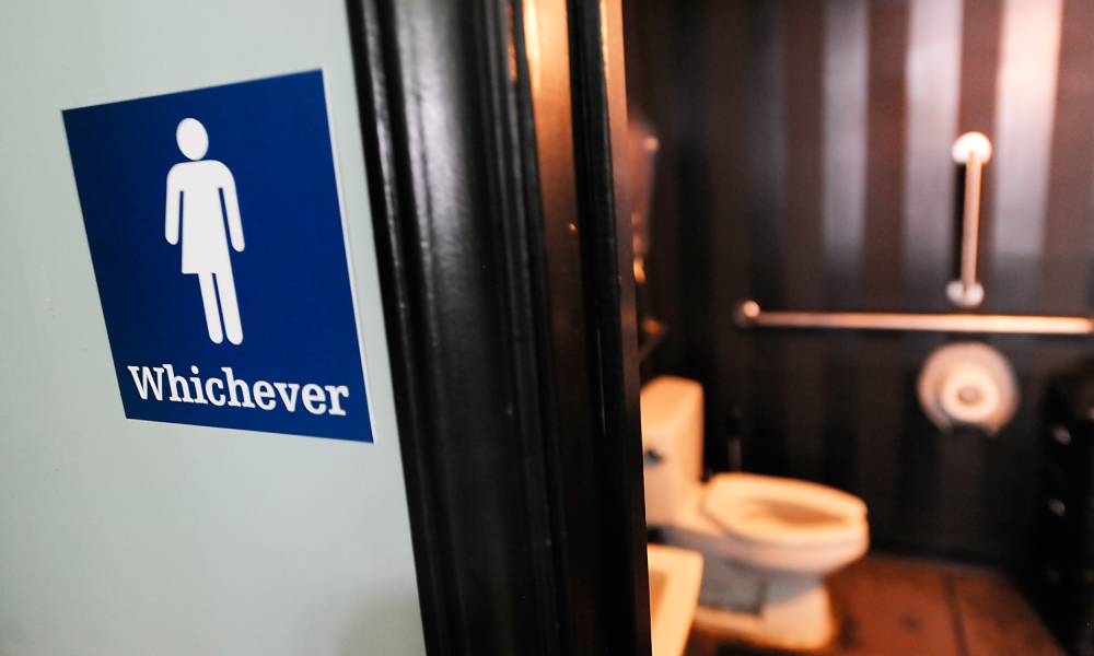 gender neutral bathroom sign North Carolina