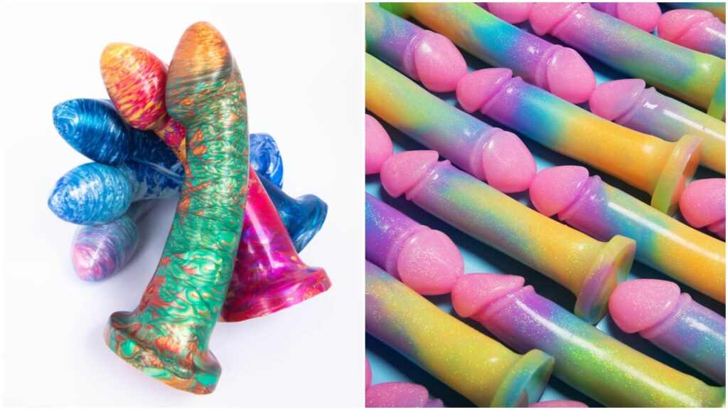 The vibrant sex toys from the brand are available in loads of different colours. (Godemiche)