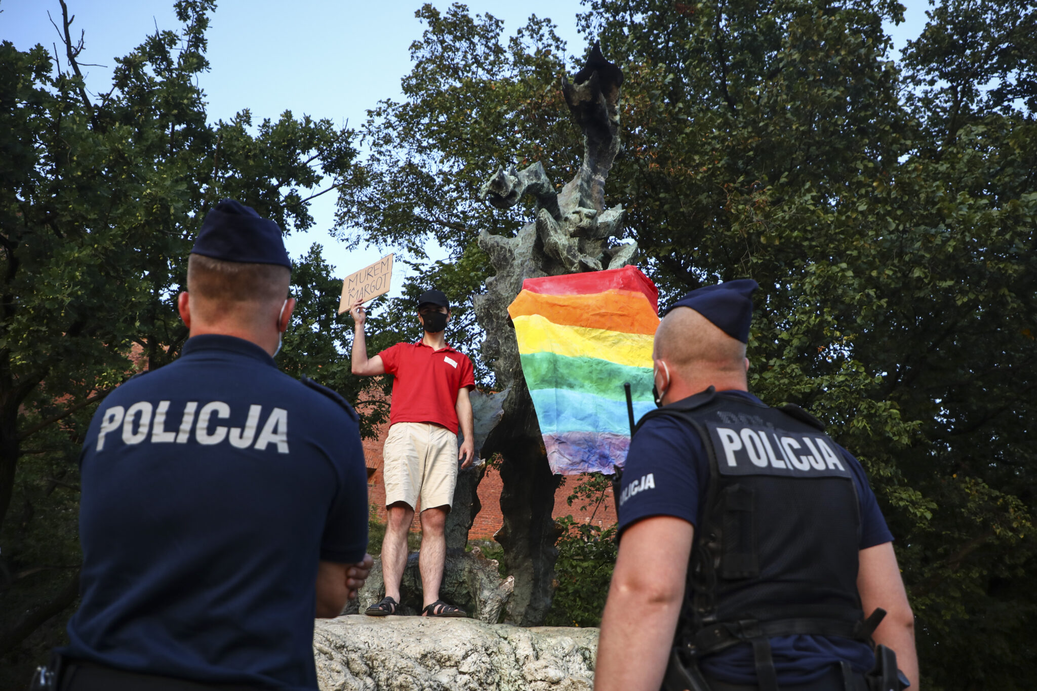 Poland Police LGBT+ protest