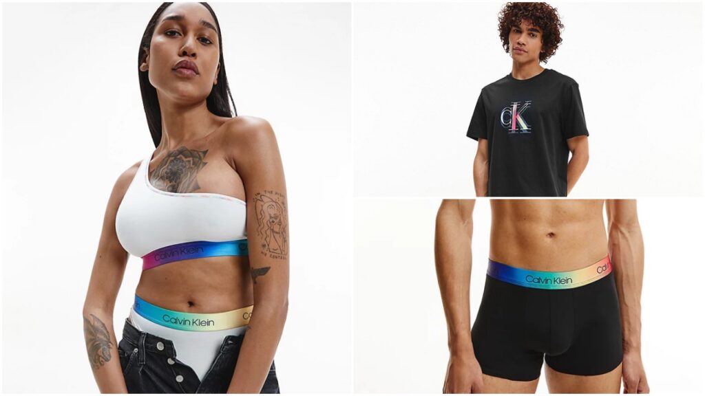 Some of the exclusive pieces from the Pride collection that are available from the website. (Calvin Klein)