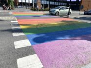 rainbow Pride crossing in Turku, Finland.