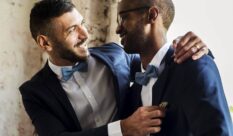 Couple at a same-sex wedding, now approved by the Methodist Church