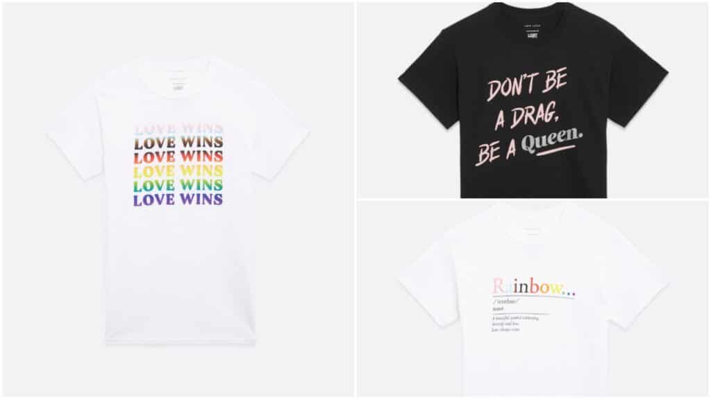 New Look has launched a gender neutral Pride collection with 100 per cent of profits going to the LGBT Foundation. (New Look)