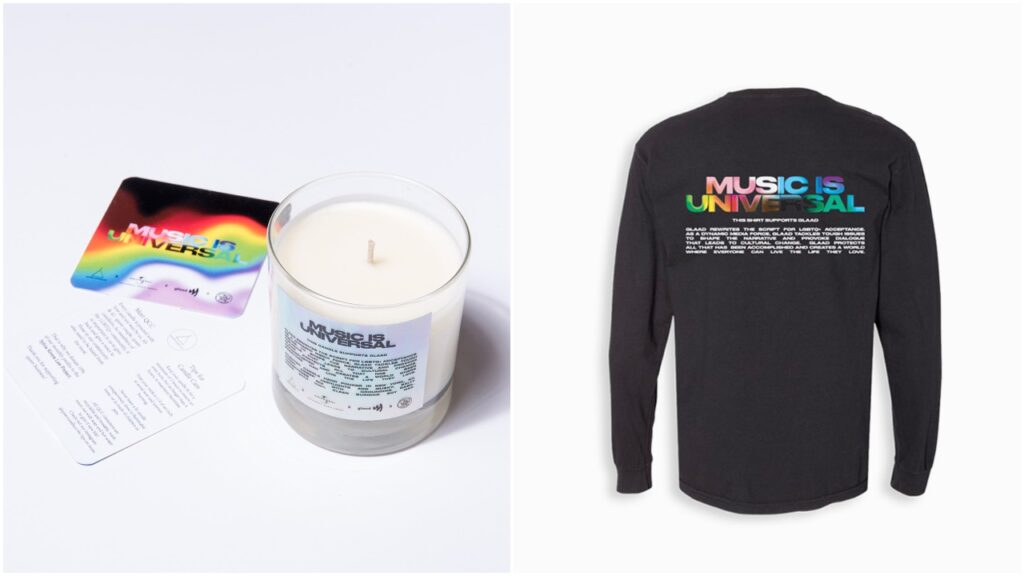 Universal Music Group has released a candle, t-shirt and sticker. (UMG)