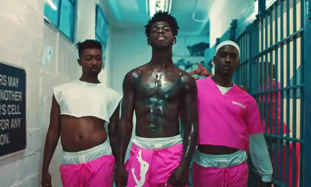 Lil Nas X appears in his Industry Baby video