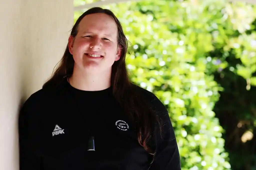 Trans weightlifter Laurel Hubbard poses for a photo in 2017