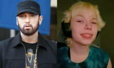 Side by side image of Eminem and non-binary Stevie from TikTok