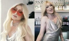 Drag Race star Gottmik dressed as Paris Hilton
