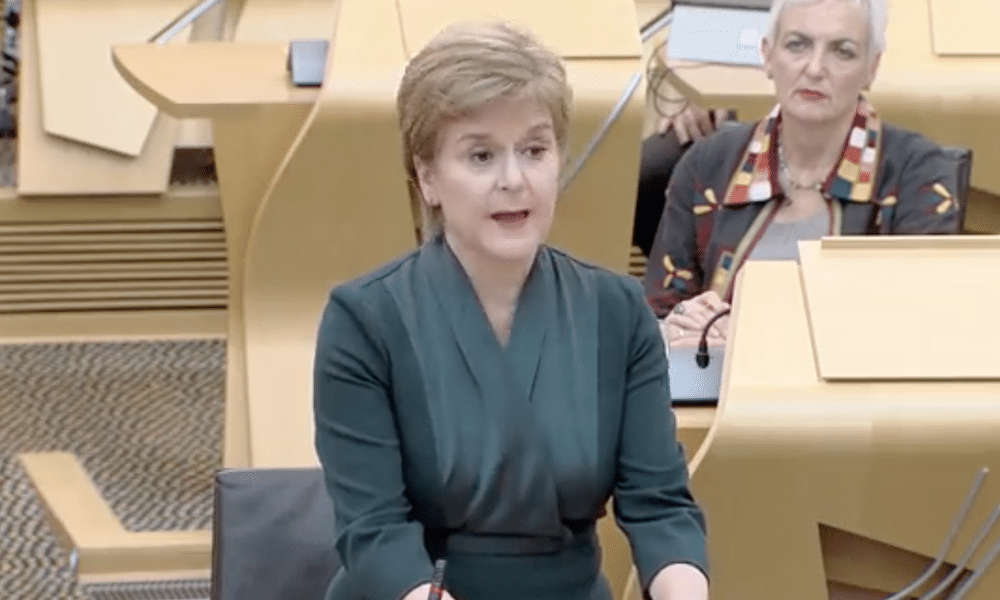Nicola Sturgeon speaks in parliament