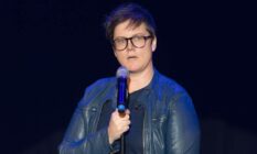 Hannah Gadsby performs on stage during Edinburgh Festival Fringe in 2017