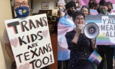 Parents protest against anti trans legislation in texas