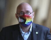Greens' co-leader Patrick Harvie said Stonewall is being targeted for supporting trans rights.