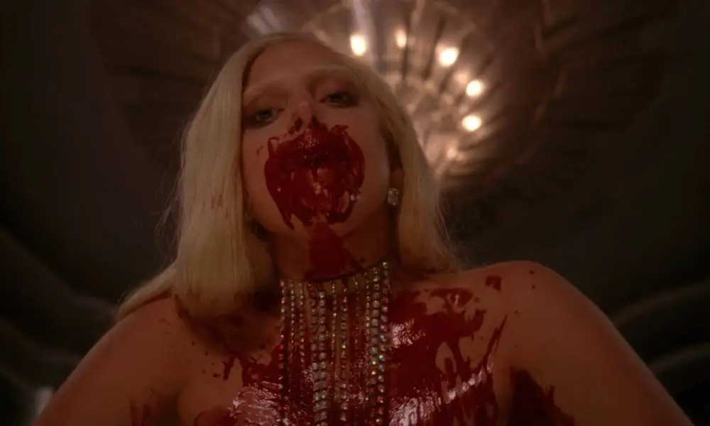 Lady Gaga is covered in blood as her American Horror Story character the Countess