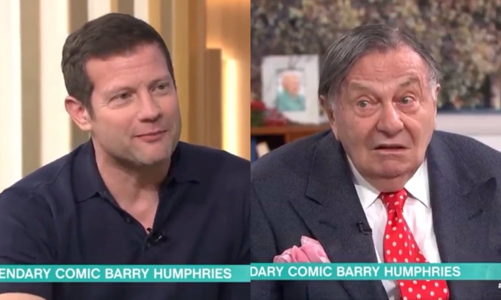 Barry Humphries 'mistakenly' praises Dermot O'Leary for coming out