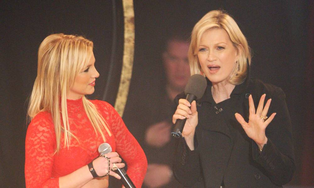 Britney Spears talking to Diane Sawyer on Good Morning America in 2008