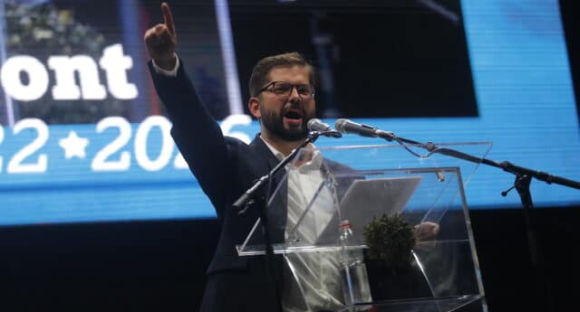 Gabriel Boric after winning Chile election