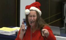 Woman sings anti-vax version of Mariah Carey's All I Want For Christmas is You in Californian
