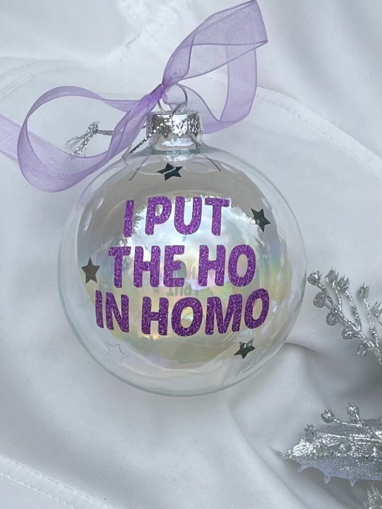 Another bauble featuring a quote. (Etsy/CharlieBubbleLGBTQ)