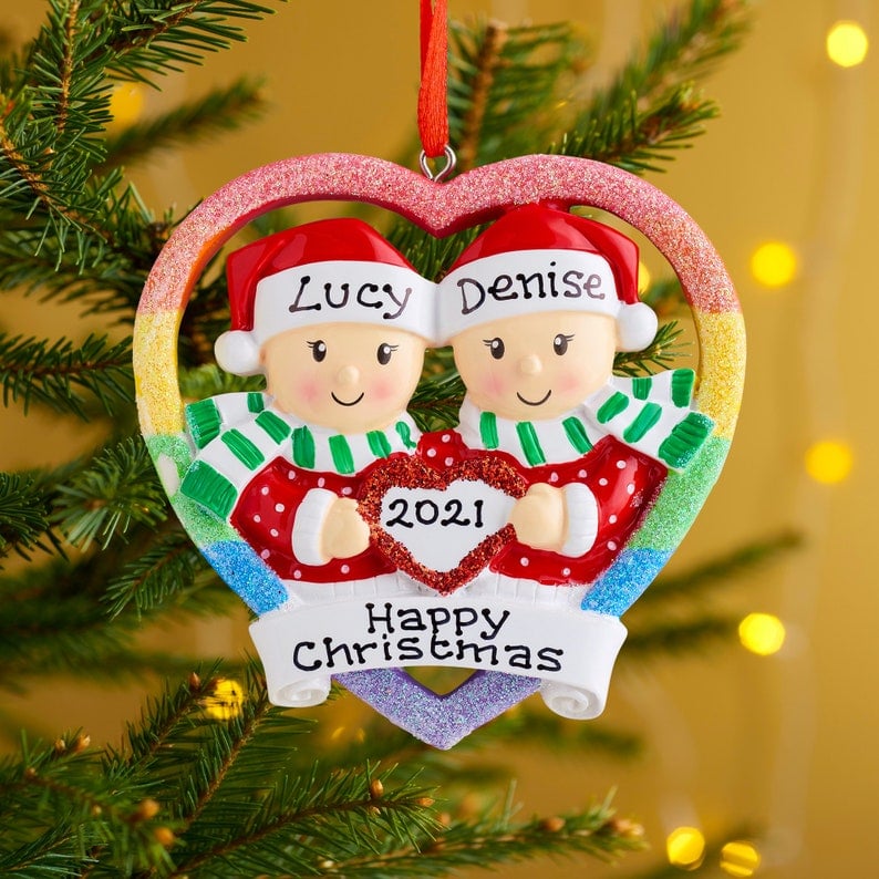 A personalised tree ornament. (Etsy/TabethasTouch)
