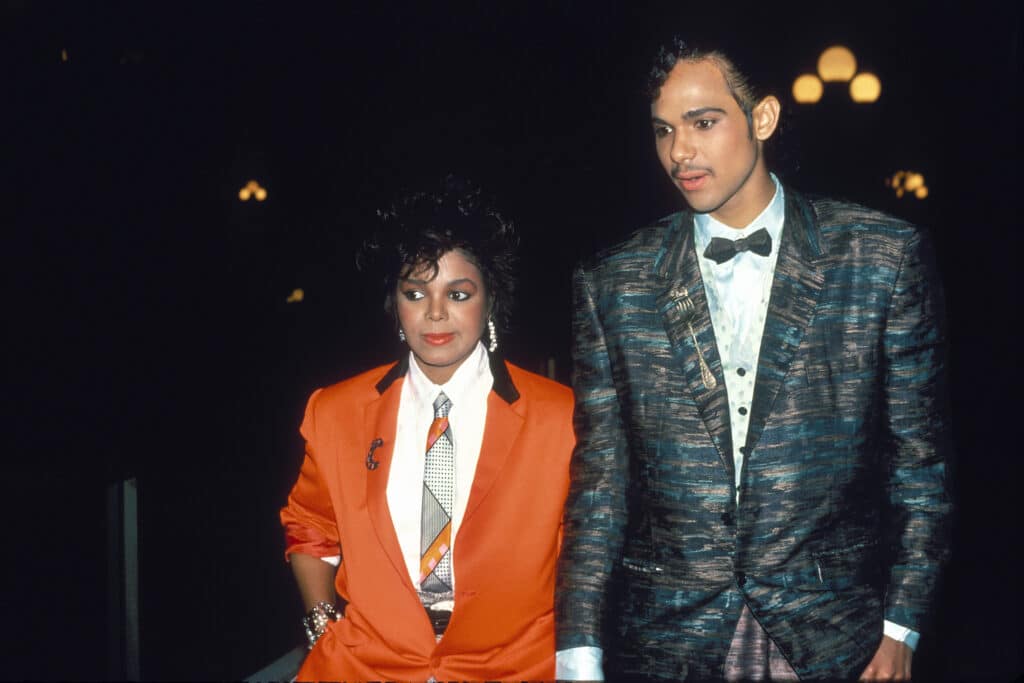 Janet Jackson and her ex-husband James DeBarge in July 1984 