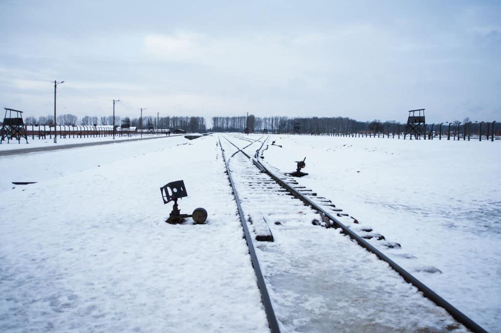 The site of Birkenau Memorial in Poland. 