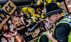 Police officers during Birmingham Pride.