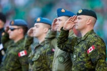 Members of the Canadian Forces salute