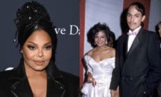 Janet Jackson in 2020, and Janet Jackson with James DeBarge