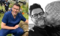 CBBC vet Dr James Greenwood with his husband