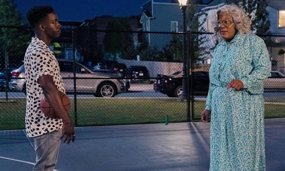 Brandon Black and Tyler Perry in A Madea Homecoming