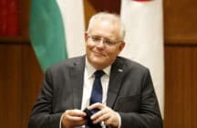 Australian prime minister Scott Morrison in a suit