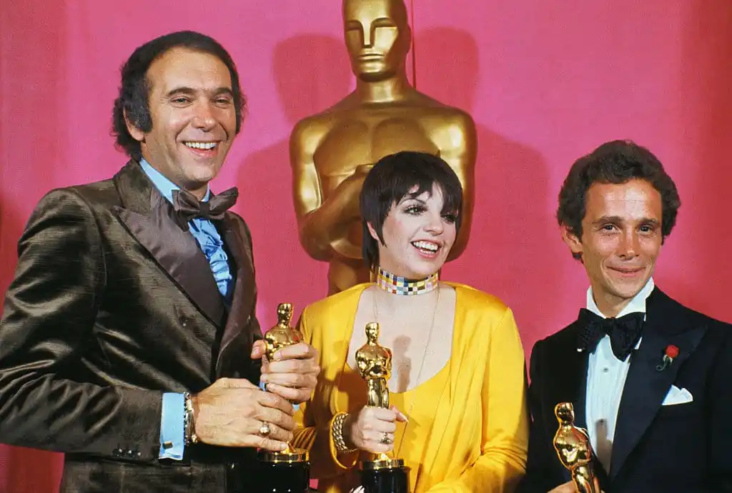 The Godfather producer Al Ruddy with Liza Minnelli (best actress for Cabaret and Joel Gray, best supporting actor for Cabaret