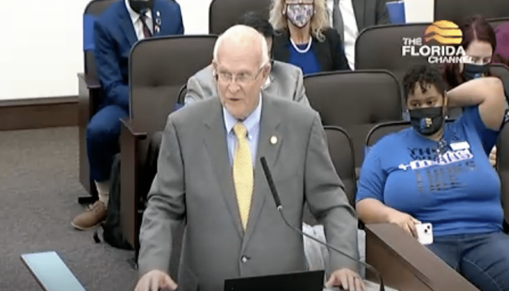 Republican Florida state senator Dennis Baxley, who introduced the don't say gay bill