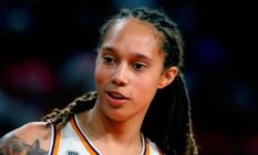 WNBA icon Brittney Griner during Phoenix Mercury v Las Vegas Aces in 2021