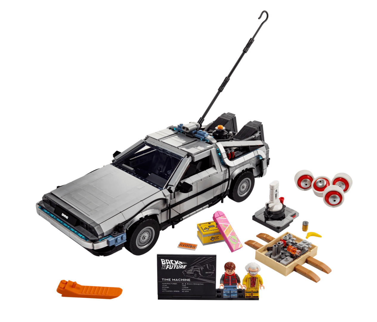 The Back to the Future Lego set features more than 1,800 pieces.