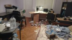 The offices of LGBT Human Rights Nash Mir Center in Kyiv were ransacked by a group of armed men.