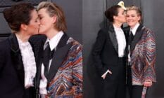 Catherine Shepherd and Brandi Carlile at the 64th Annual Grammy Awards