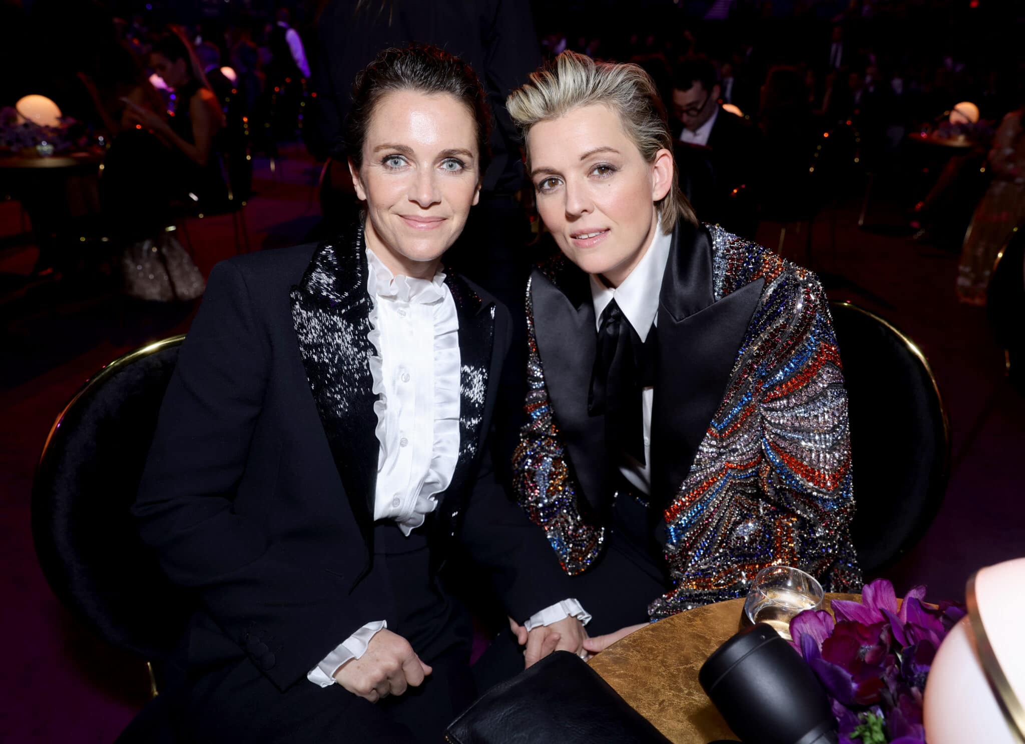 Brandi Carlile and Catherine Shepherd attend the 64th Annual Grammy Awards 