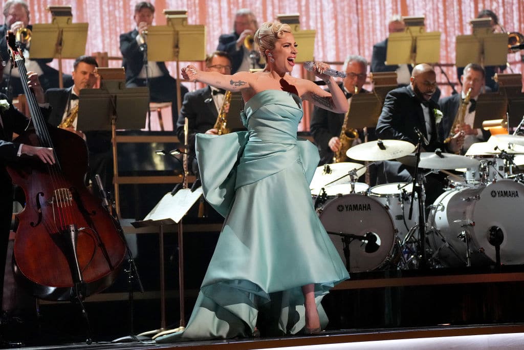 Lady Gaga performs onstage during the 64th Annual GRAMMY Awards. 