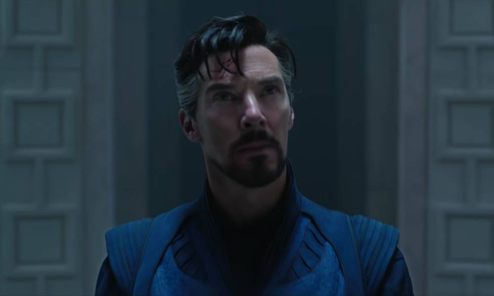 A still image of Benedict Cumberbatch from the Marvel film Doctor Strange in the Multiverse of Madness