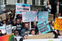 protesters call for UK to ban trans conversion therapy
