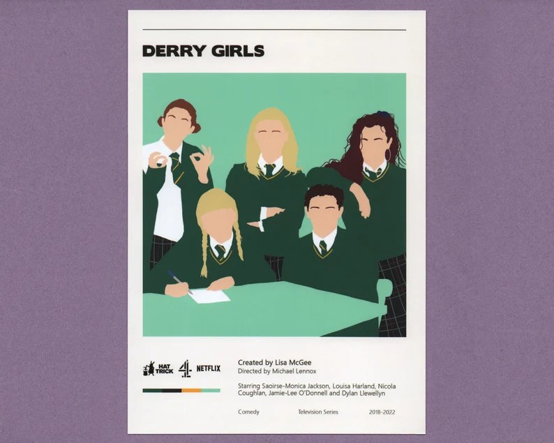 A Derry Girls-inspired print. (HannahWebbDesign/Etsy)