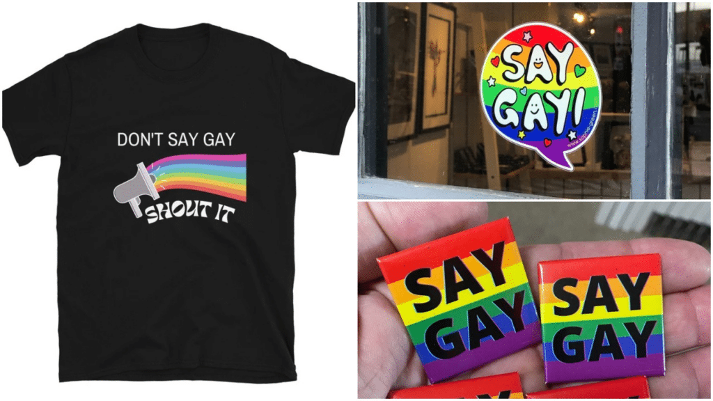 There's plenty of 'Say Gay' merch you can buy to support LGBT+ people in Florida and beyond.