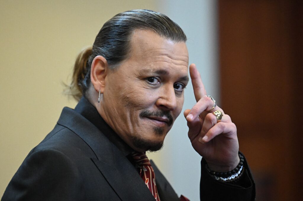 Johnny Depp appears at the Fairfax County Circuit Courthouse, Virginia for his defamation trial against ex-wife Amber Heard 