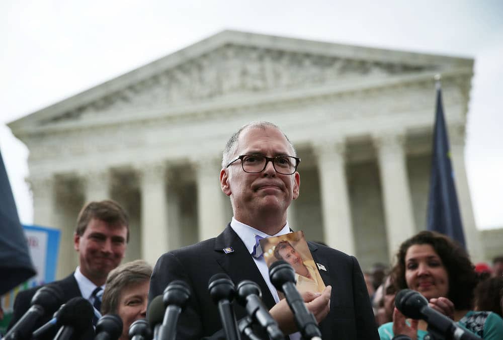 Jim Obergefell outside the US Supreme Court